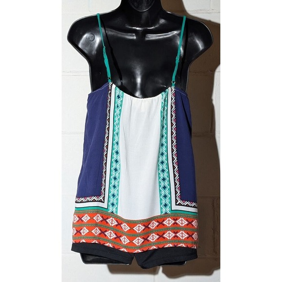Sweet Wanderer Boho Tank Top Sleeveless Festival Aztec Print Summer Medium - Picture 3 of 5